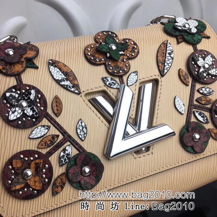 路易威登LV頂級原單M53524 LV銀色扭鎖肩帶鏈條包 YDH1260